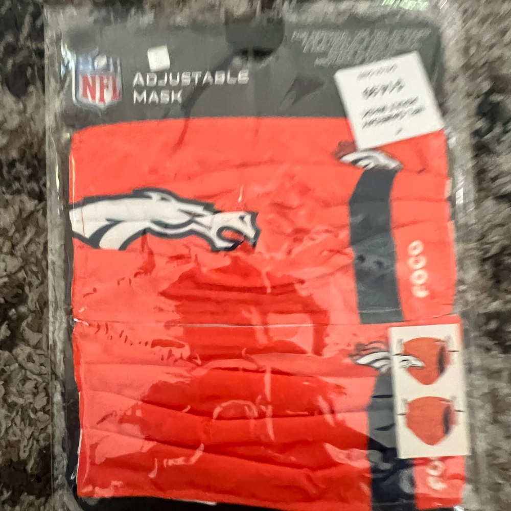 Denver Broncos Orange Face Mask